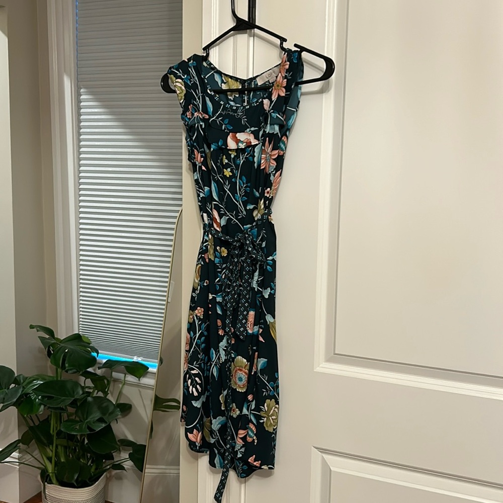 Tie waist floral dress